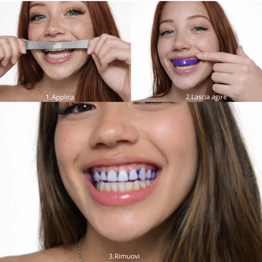 WhiteSmile Pro Strips sbiancanti istantanee viola per i denti