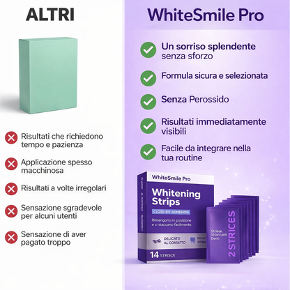 WhiteSmile Pro Strips sbiancanti istantanee viola per i denti