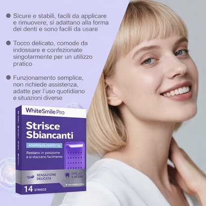 WhiteSmile Pro Strips sbiancanti istantanee viola per i denti