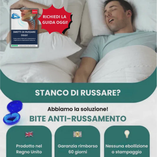 Bite -Antirussamento - Silenzioso™ - Smetti di russare e dormi davvero bene -                            già dalla prima notte
